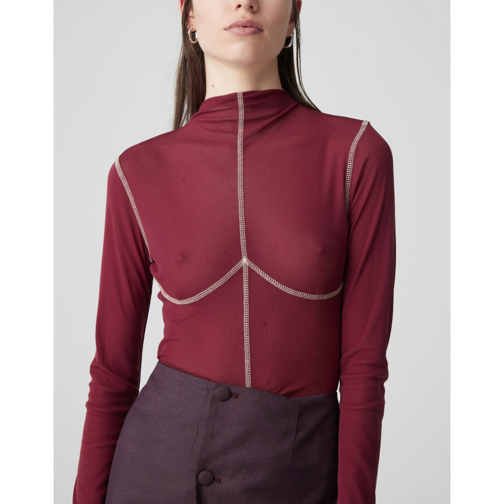 ATOIR X LARA WORTHINGTON 002 Top (Maroon) NWT sie M - Picture 4 of 5
